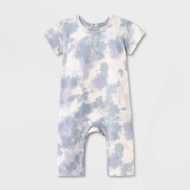 Grayson Mini Baby Boys' Tie-dye Jumpsuit - Blue Newborn