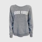 Grayson Threads Women's Good Vibes Sweatshirt (juniors') - Gray