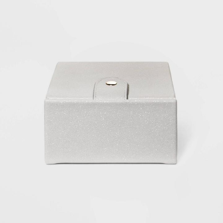 Fold Up Travel Box Jewelry Storage - A New Day White