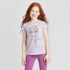Disney Girls' Sketchy Elsa Magic T-shirt - Lavender Xs, Girl's, Purple
