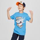 Boys' Short Sleeve Always Hungry Shark Graphic T-shirt - Cat & Jack Blue
