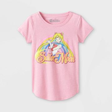 Girls' Sailor Moon Short Sleeve Graphic T-shirt - Pink