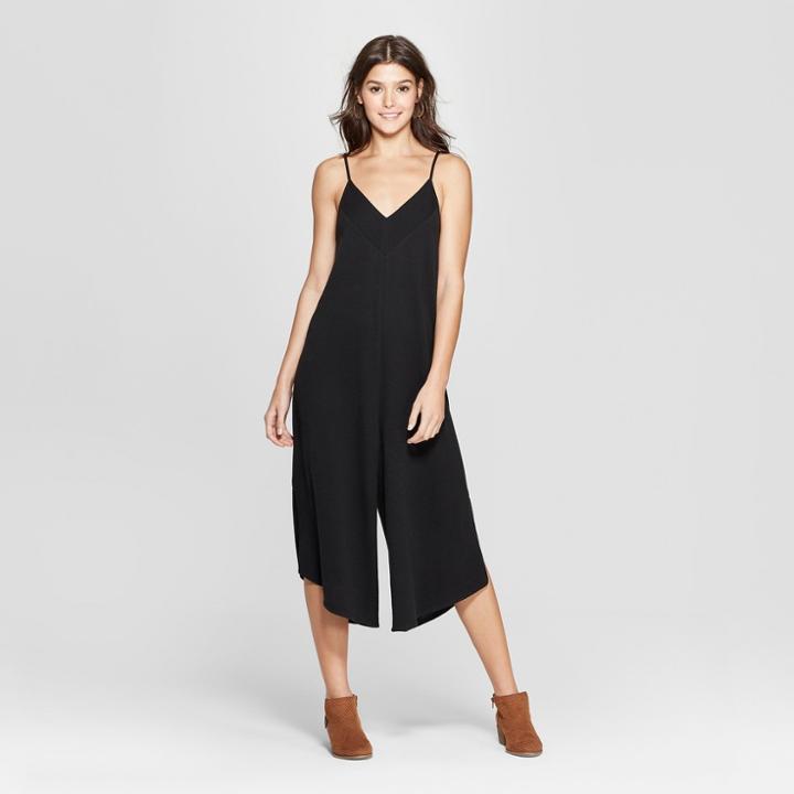 Women's Strappy Knit Waistless Jumpsuit - Xhilaration Black