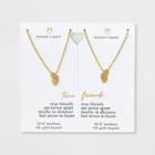 Beloved + Inspired 14k Gold Dipped 'true Friends' Butterfly Chain Necklace