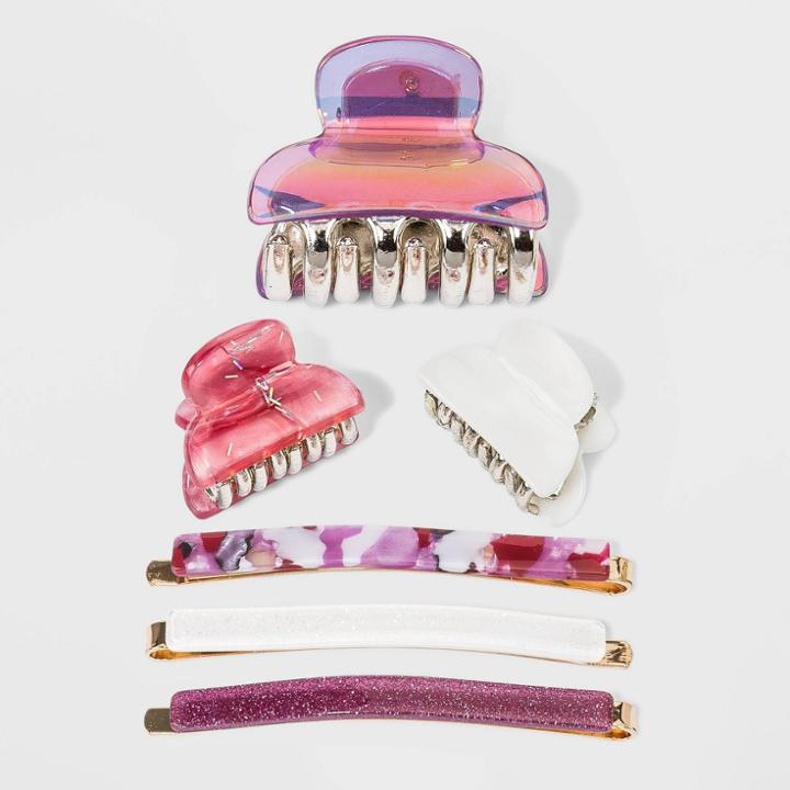 Mixed Hair Clips 6pc - Wild Fable Tan