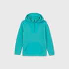 Boys' Fleece 1/4 Zip Pullover Hoodie Sweatshirt - All In Motion Teal