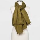 Women's Plaid Oversized Square Scarf - Universal Thread Olive Green, Green/green