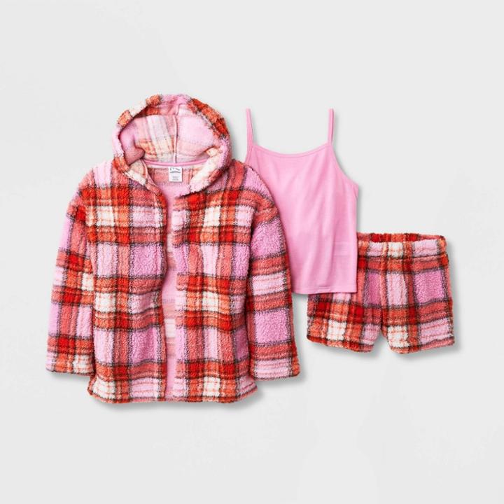 Girls' Sherpa Pajama Set - Art Class Pink