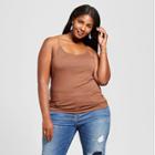 Women's Plus Size Core Cami - Ava & Viv Brown 4x,