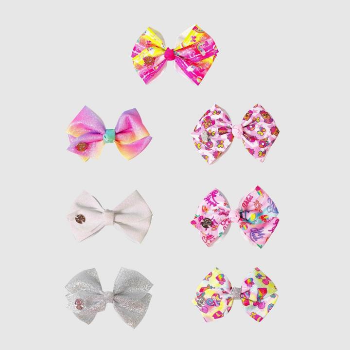 Girls' Jojo Siwa 7pk Bright Hair Clips Bow