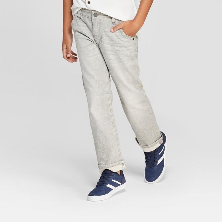 Boys' Spirited Straight Jeans - Cat & Jack Gray