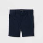 Toddler Boys' Stretch Flat Front Uniform Chino Shorts - Cat & Jack Navy