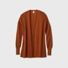 Women's Essential Open-front Cardigan - A New Day Rust