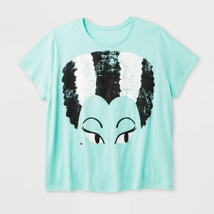 Shinsung Tongsang Women's Plus Size Monster Graphic T-shirt - Aqua