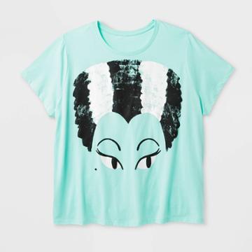 Shinsung Tongsang Women's Plus Size Monster Graphic T-shirt - Aqua