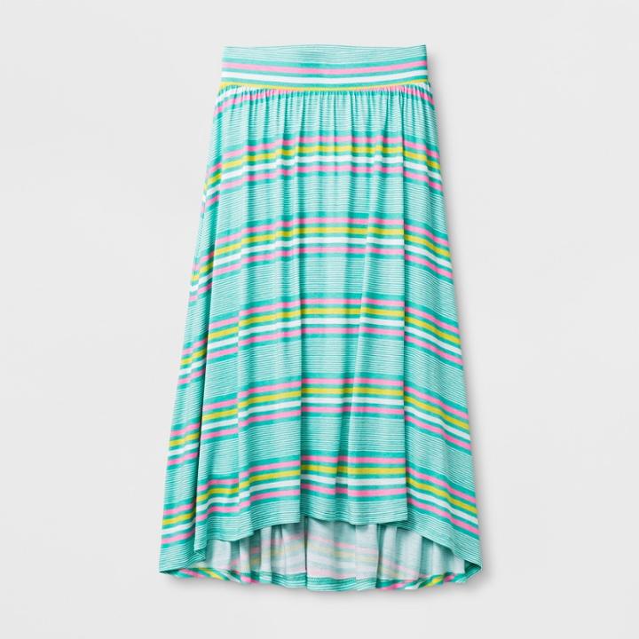 Girls' Maxi Skirt - Cat & Jack Iridescent Green
