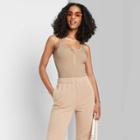 Women's Snap Placket Tank Top - Wild Fable Tan