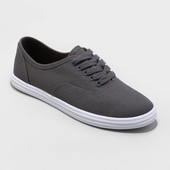 Women's Lunea Wide Width Lace-up Sneakers - Universal Thread Charcoal Gray