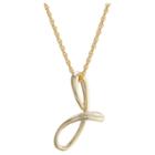 Distributed By Target Women's Gold Over Sterling Silver Cursive Script Initial Pendant - J