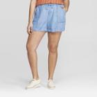 Women's Plus Size Mid-rise Utility Shorts - Universal Thread Indigo (blue) X