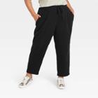 Women's Plus Size High-rise Lounge Pants - Universal Thread Black