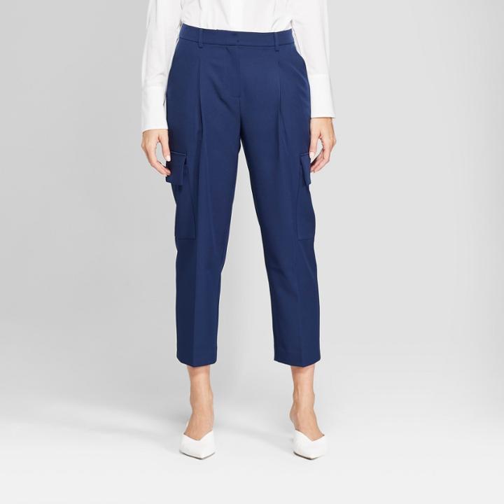 Women's Straight Leg Cropped Cargo Pants - Prologue Navy (blue)