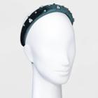 Velvet Puff Crystal Headband - A New Day Green