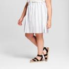 Women's Plus Size Striped Smocked Skirt - Universal Thread Blue X