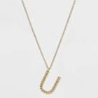 Sugarfix By Baublebar Initial U Pendant Necklace - Gold