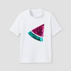 Girls' Watermelon Flip Sequin Short Sleeve Rash Guard Swim Shirt - Cat & Jack White