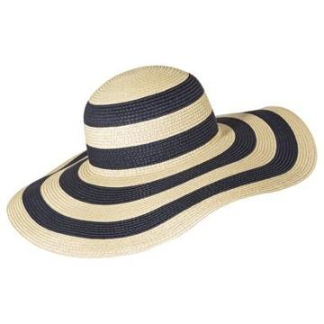 Merona Striped Floppy Hat - Navy/tan
