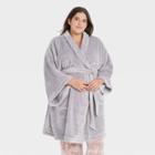 Women's Plus Size Cozy Robe - Stars Above Gray