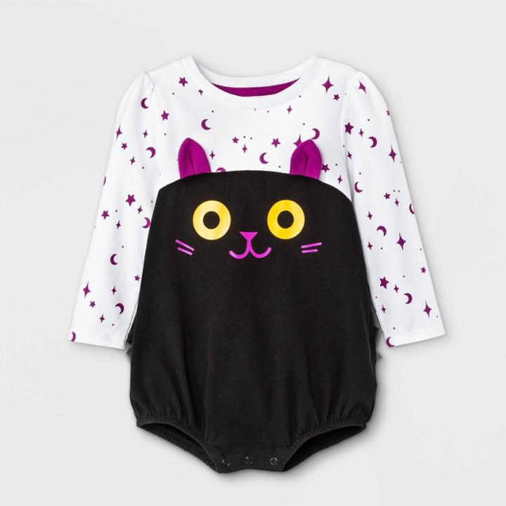 Baby Girls' Cat Bubble Romper - Cat & Jack Purple Newborn