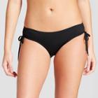 Mossimo Women's Ruched Tie Side Bikini Bottom - Black -