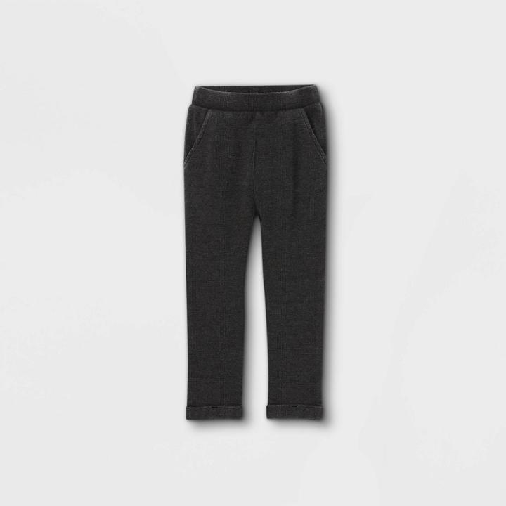 Toddler Boys' Thermal Sweatpants - Art Class Washed Black
