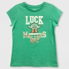 Lucas Plus Size Girls' Star Wars St. Patrick's Day Short Sleeve T-shirt - Light Green