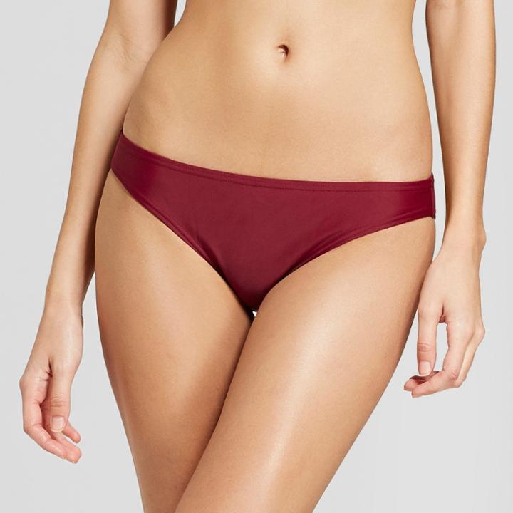 Women's Extra Cheeky Bikini Bottom - Xhilaration Black Cherry