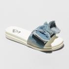 Girls' Keylana Bow Pool Slide Sandals - Art Class Blue