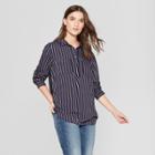 Women's Plaid Long Sleeve Tunic - Universal Thread Blue