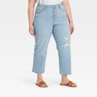 Women's Plus Size Super-high Rise Vintage Cropped Straight Jeans - Universal Thread