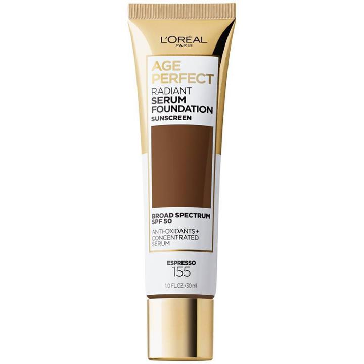 L'oreal Paris Age Perfect Radiant Serum Foundation With Spf 50 Espresso - 1 Fl Oz, Brown