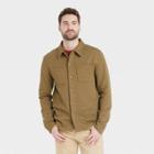 Men's Long Sleeve Knit Button-down Shirt - Goodfellow & Co Green