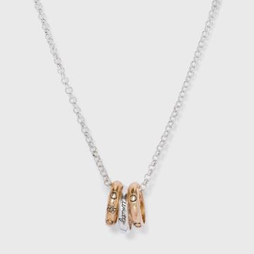 Bella Uno Bellissima Recycled Silver Plated Unity Ring Necklace -