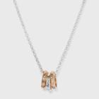 Bella Uno Bellissima Recycled Silver Plated Unity Ring Necklace -