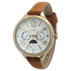 Peugeot Watches Peugeot Women's 14k Gold Plated Multi-function Slim Strap Watch - Gold