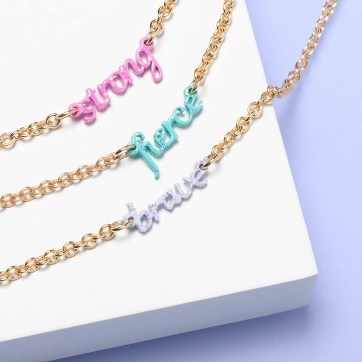 Girls' 3pk Glitter Necklaces - More Than Magic,