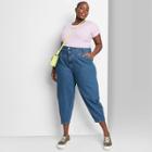 Women's Plus Size Super-high Rise Balloon Leg Taper Jeans - Wild Fable Medium Denim Wash