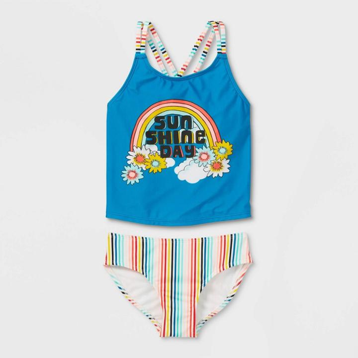 Girls' 'sunshine Day Tankini' Bikini Swimsuit - Cat & Jack