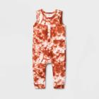 Baby Tie-dye Romper - Cat & Jack Dark Orange