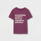 No Brand Black History Month Kids' Historical Names Short Sleeve T-shirt - Purple